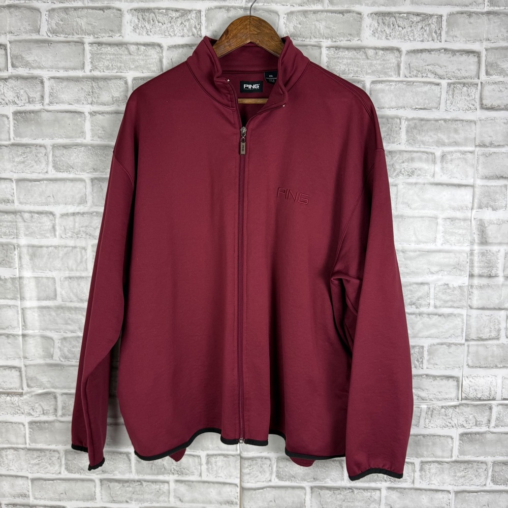 Ping Collection Mens XXL Full Zip Golf Jacket Burgundy Maroon Performance Layer